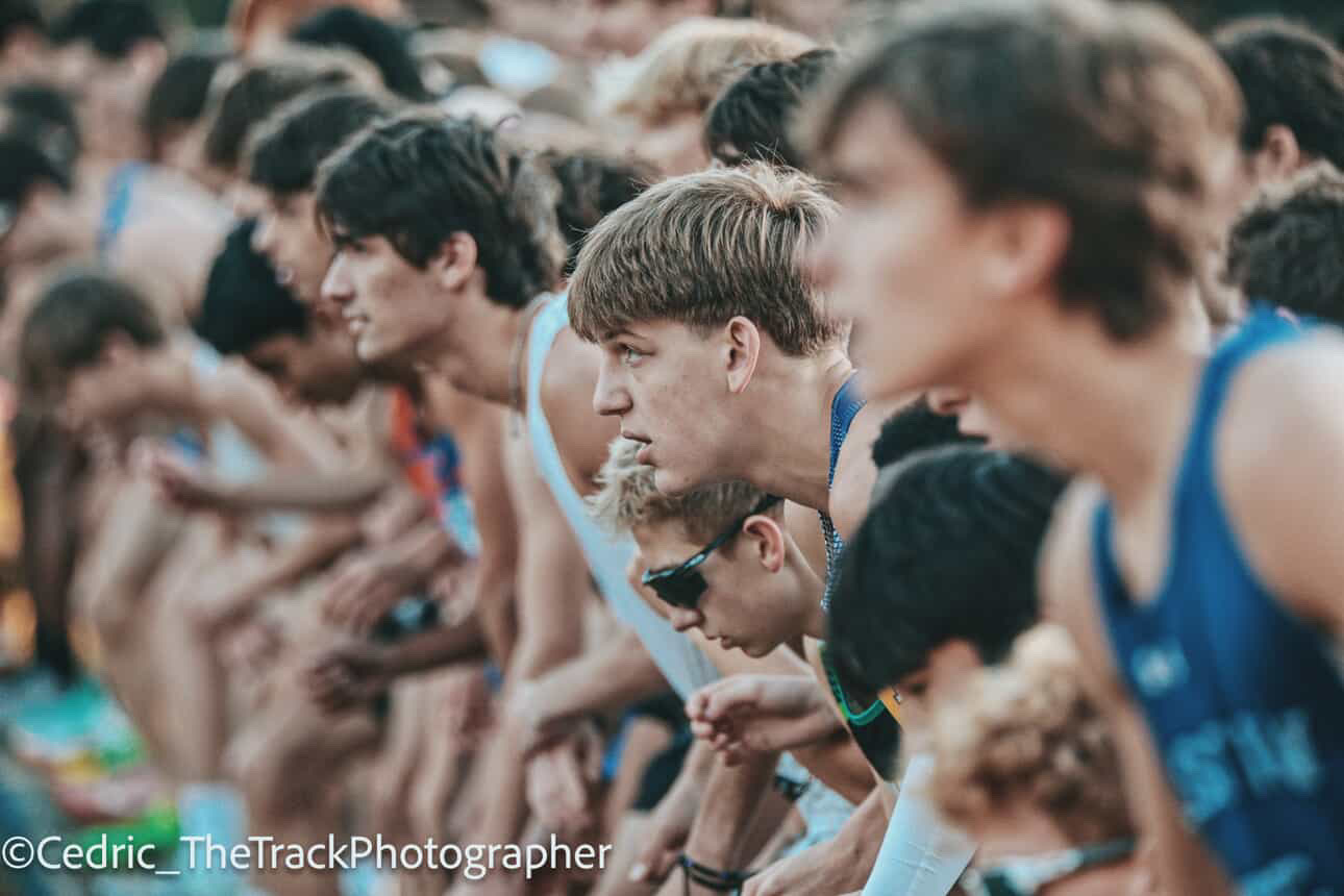 John William Martin focused at the starting line